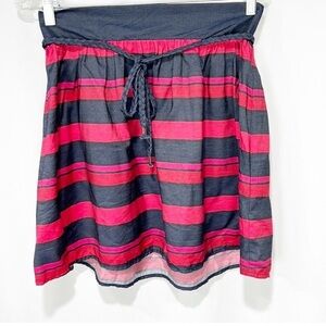 NWT Tommy Hilfiger Red & Blue Striped Skirt, Small